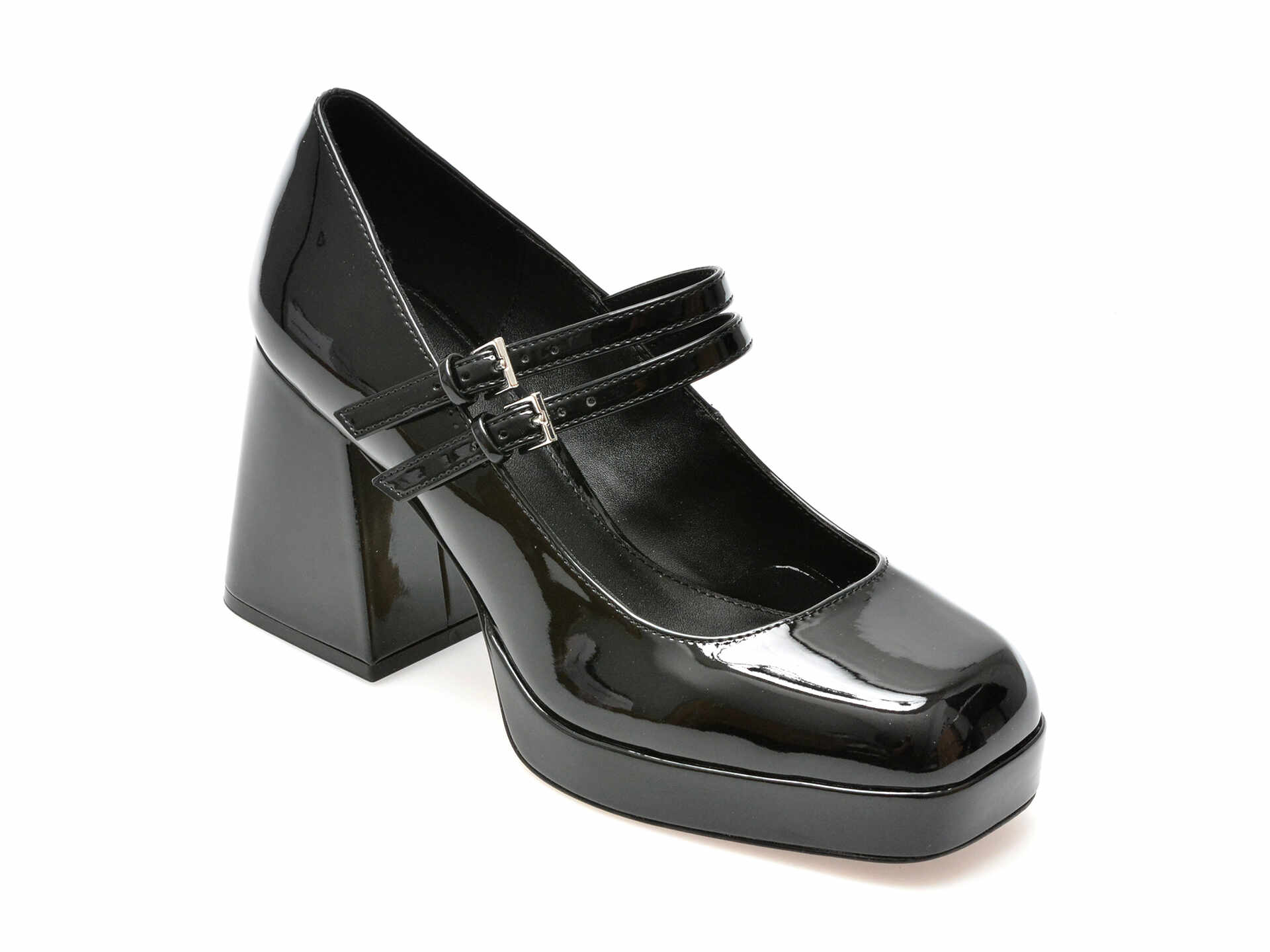 Pantofi ALDO negri, MANDA001, din piele ecologica