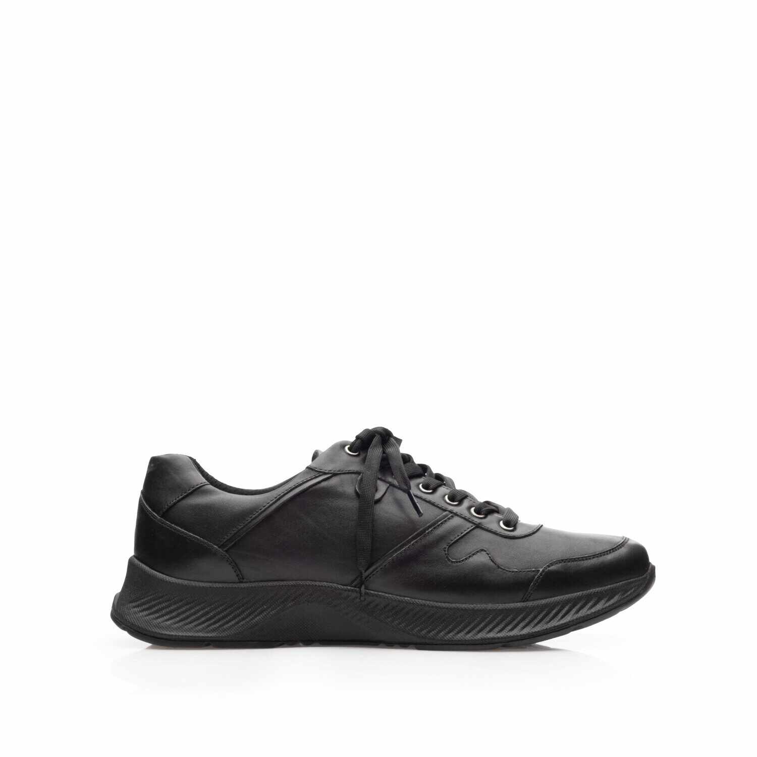 Pantofi sport barbati din piele naturala, Leofex - 570 Negru Box