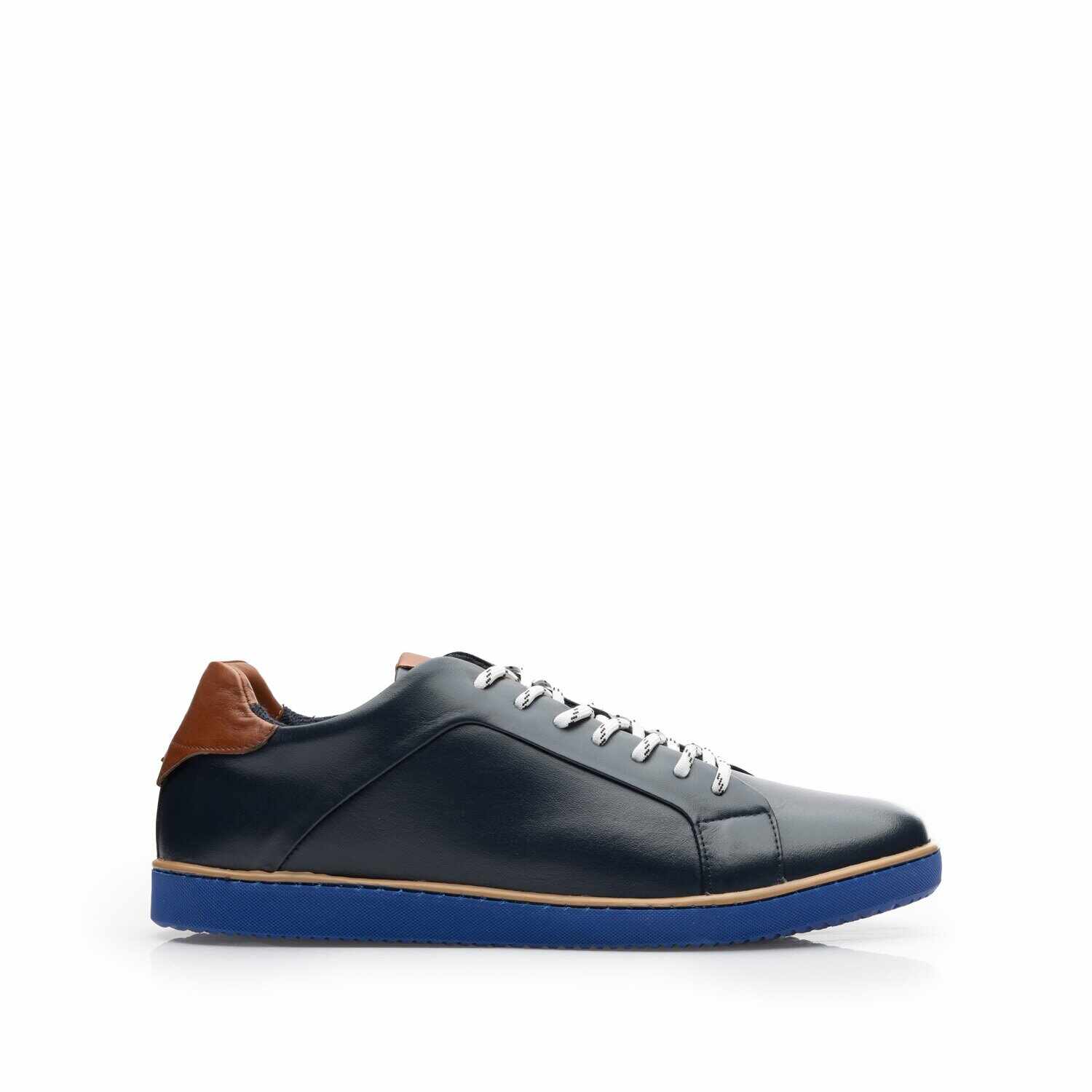 Pantofi sport bărbați din piele naturală, Leofex - Mostră 881-1 Blue box