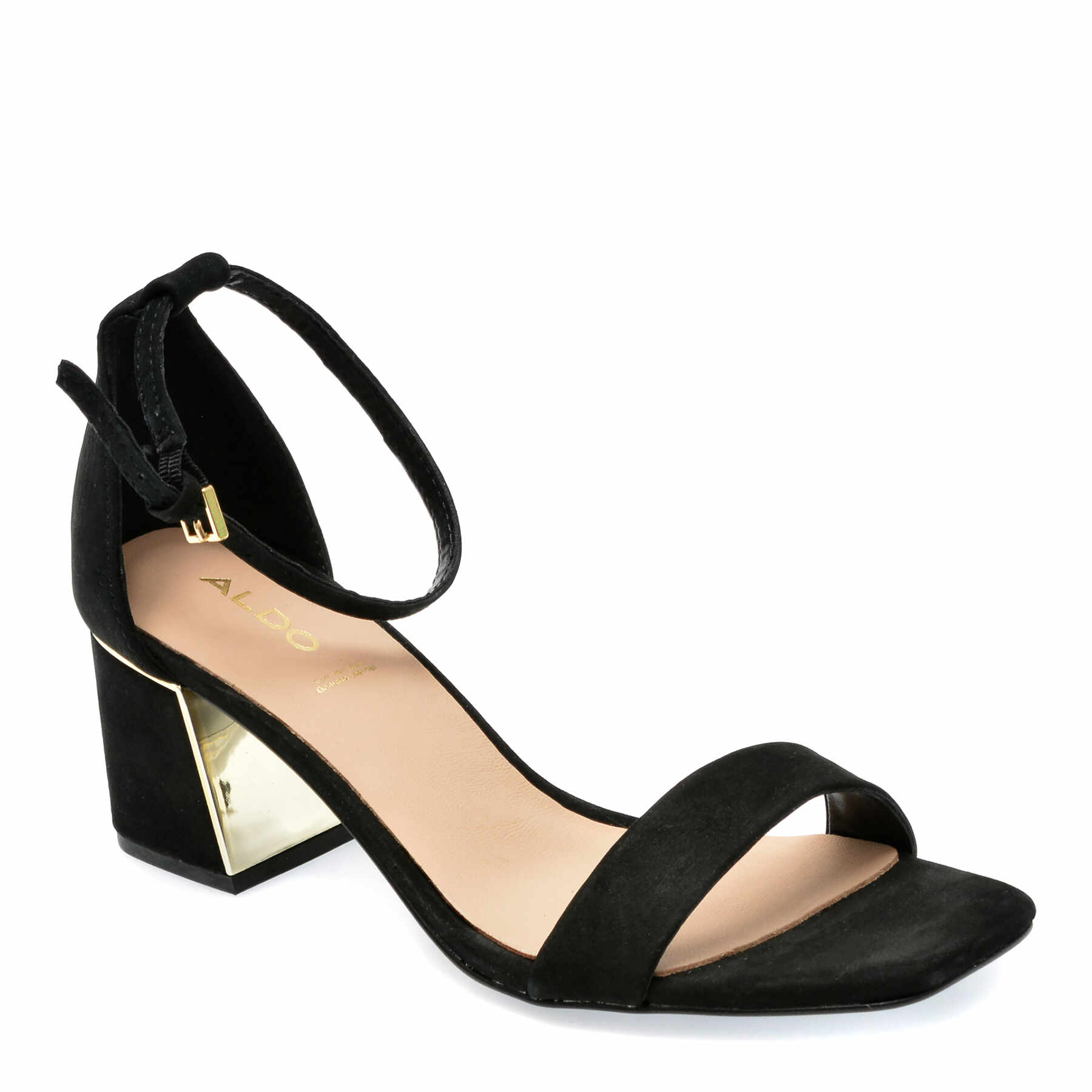Sandale ALDO negre, KEDEAVIEL001, din nabuc