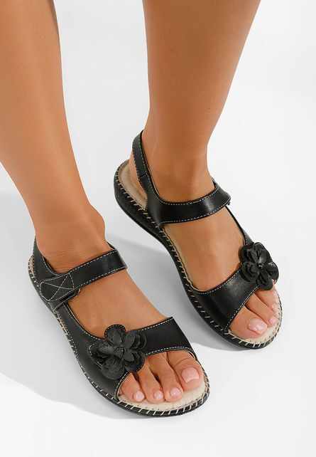 Sandale cu talpa joasa Serva negre