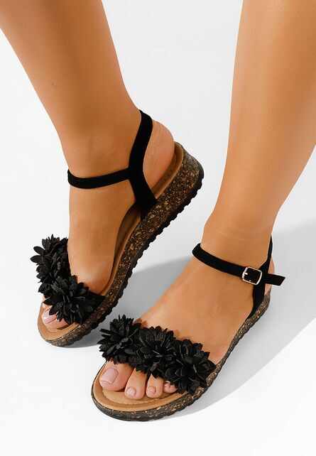 Sandale cu talpa groasa Vorsa negre