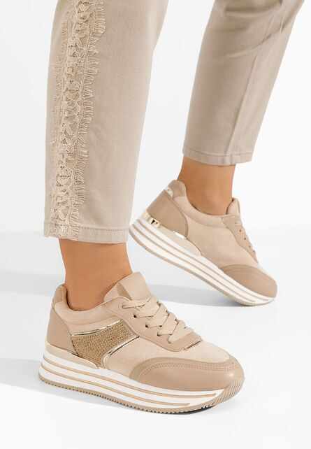 Sneakers cu platformă Marlia kaki