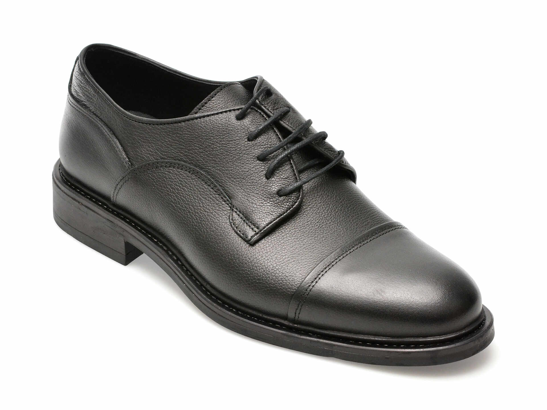 Pantofi OTTER negri, 2388, din piele naturala