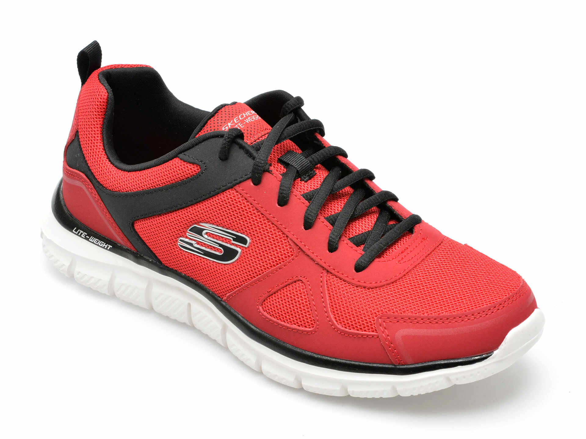 Pantofi sport SKECHERS rosii, TRACK, din material textil
