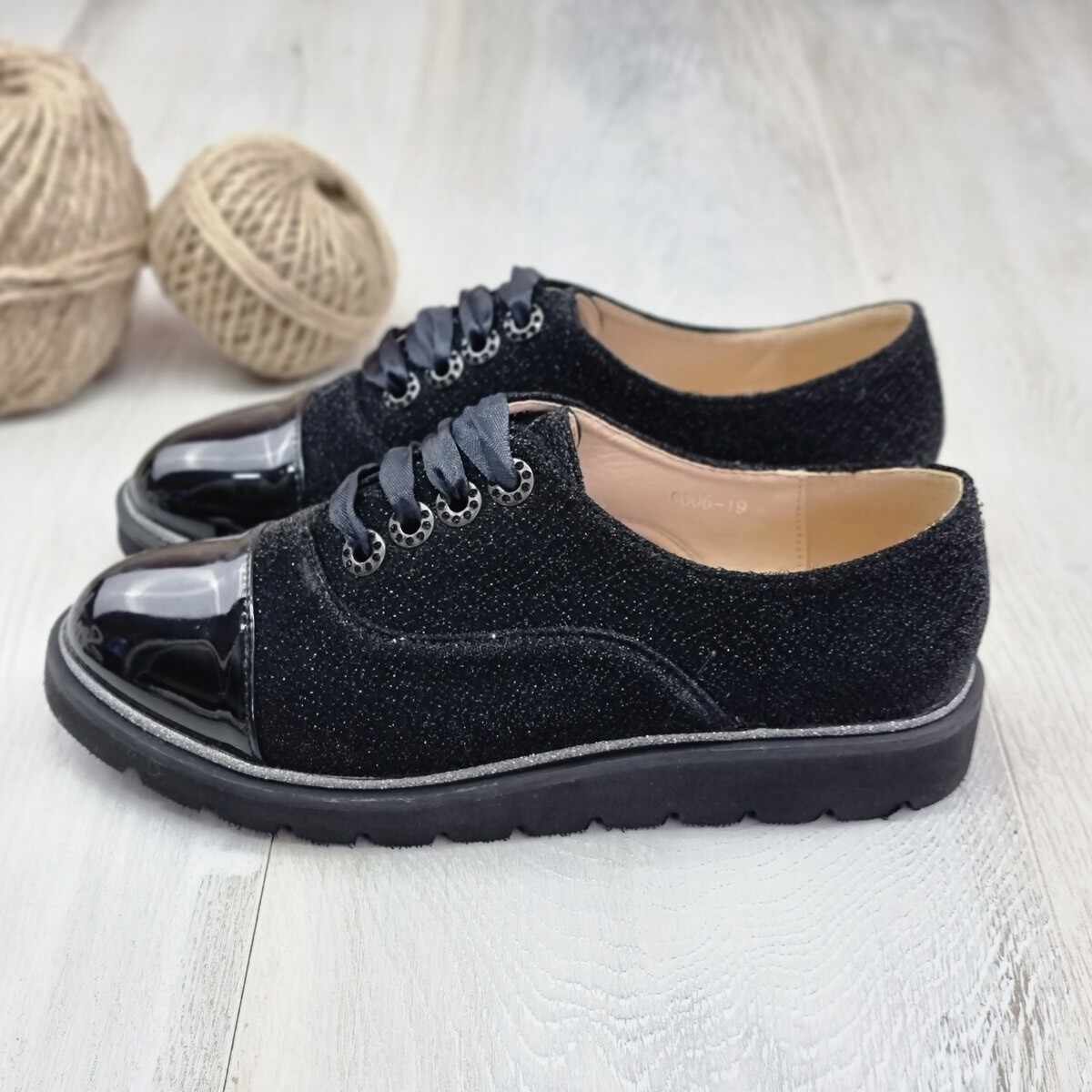 Pantofi Casual Sport Dama Negri Cu Siret Odeya