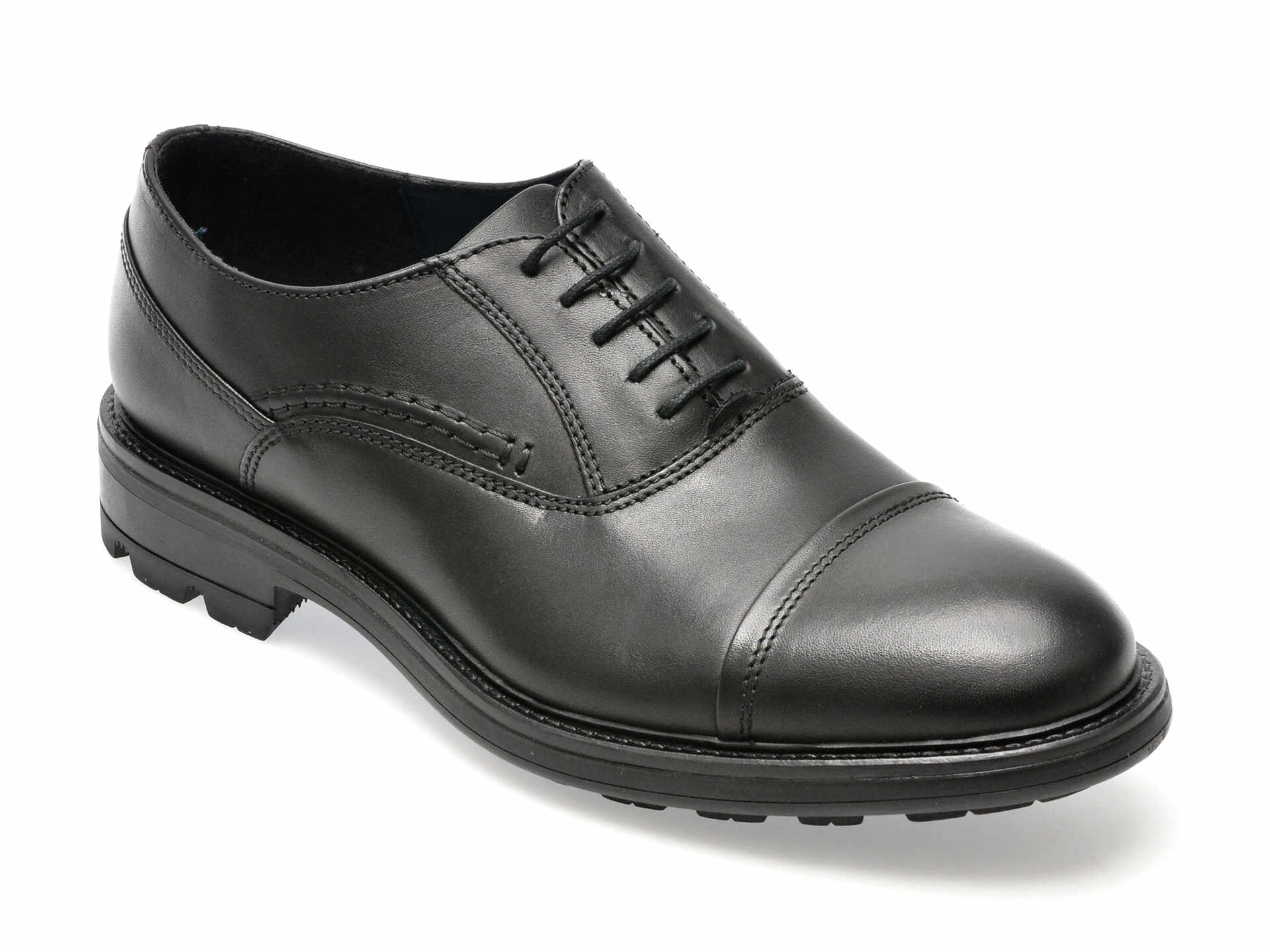 Pantofi OTTER negri, 2757, din piele naturala
