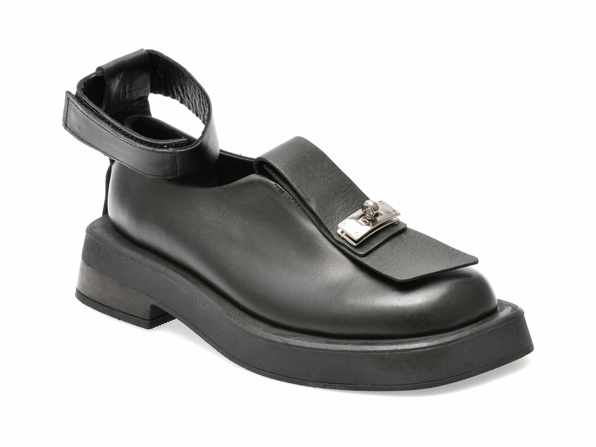 Pantofi EPICA negri, 484198, din piele naturala