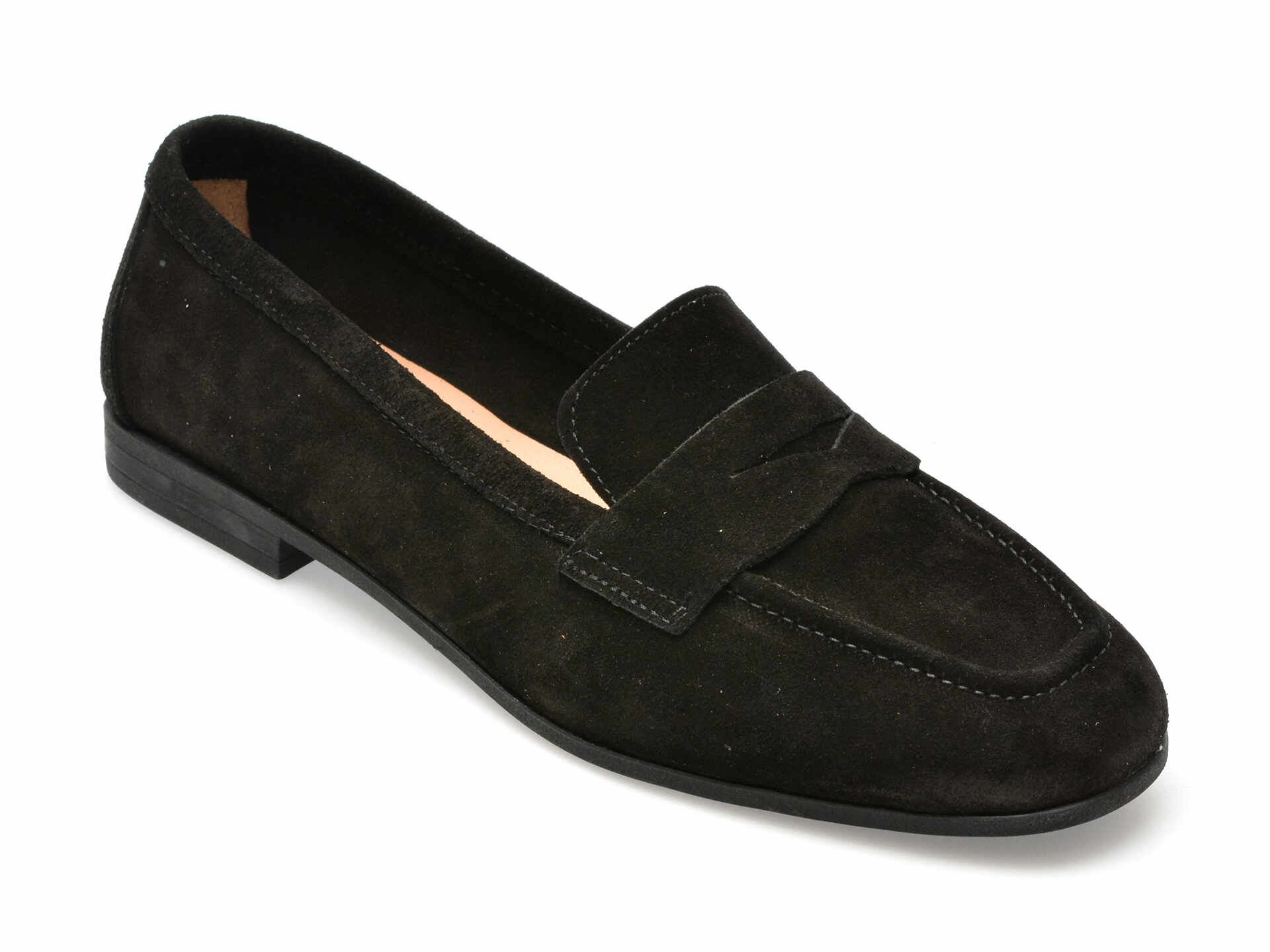 Pantofi PESETTO negri, 1341147, din piele intoarsa