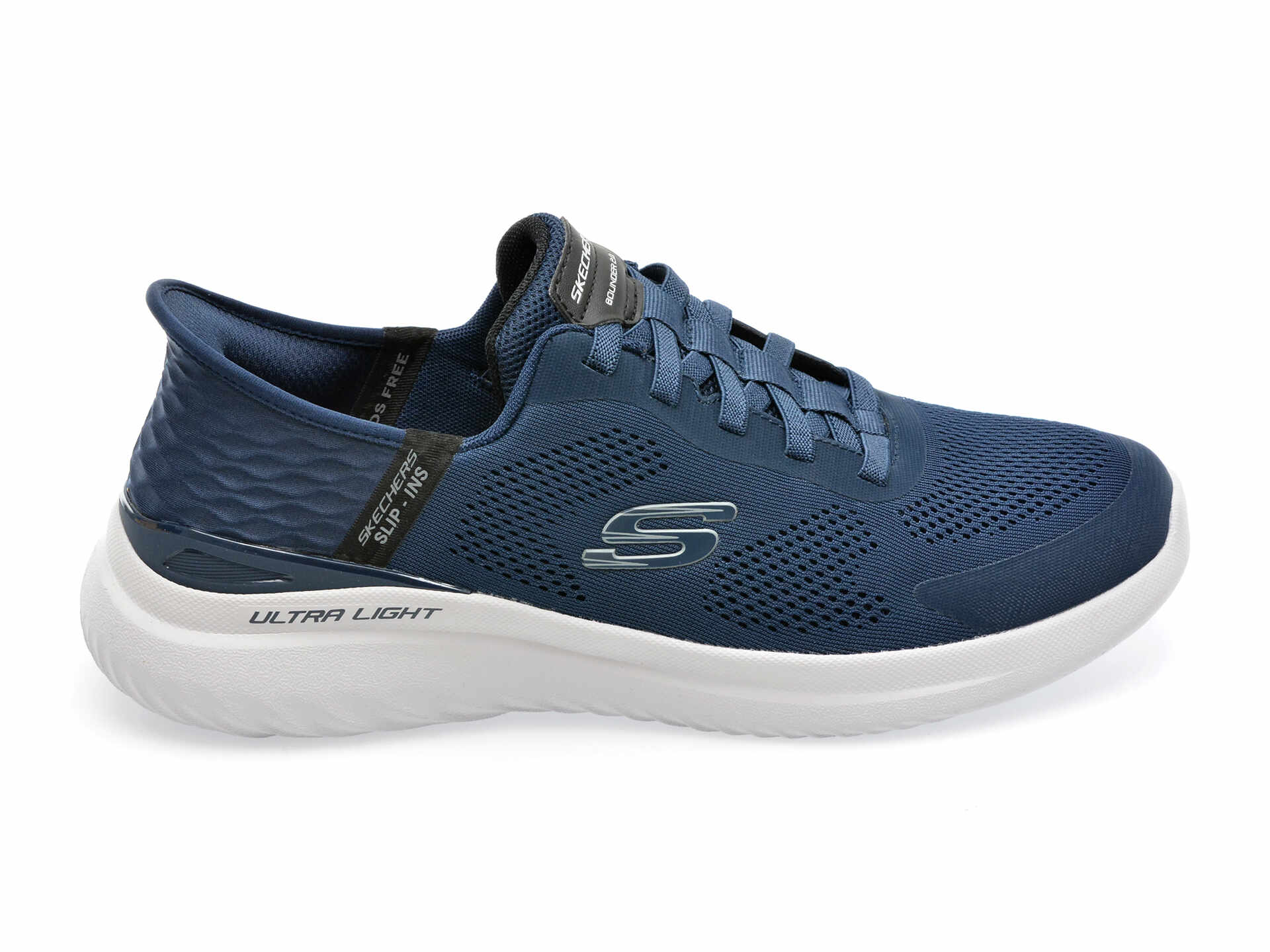 Pantofi sport SKECHERS bleumarin, BOUNDER 2.0, din piele ecologica