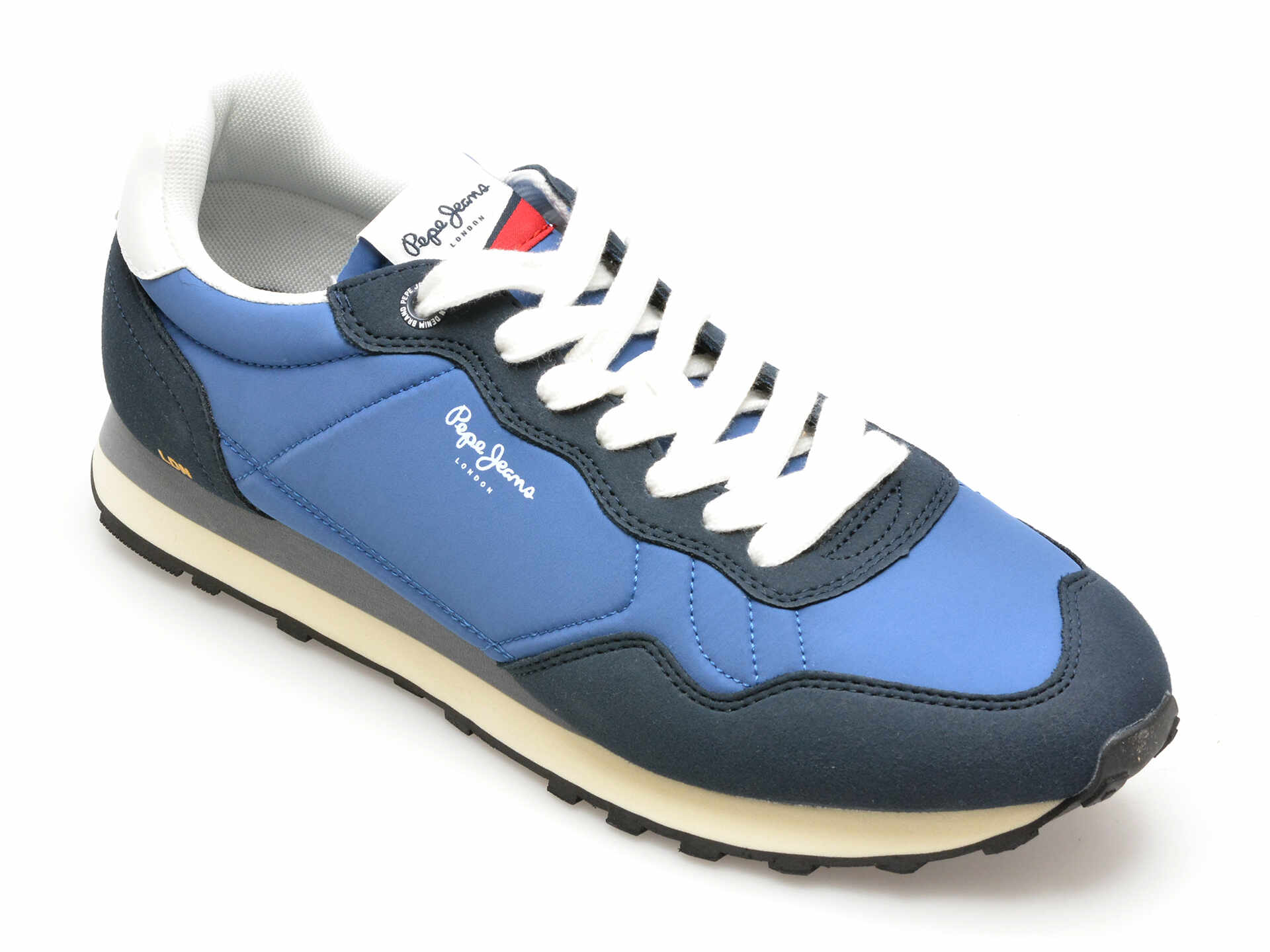 Pantofi sport PEPE JEANS bleumarin, NATCH BASIC, din material textil