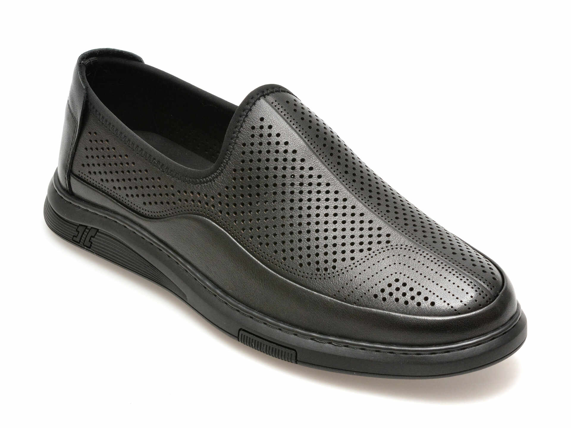 Pantofi casual OTTER negri, NR04, din piele naturala