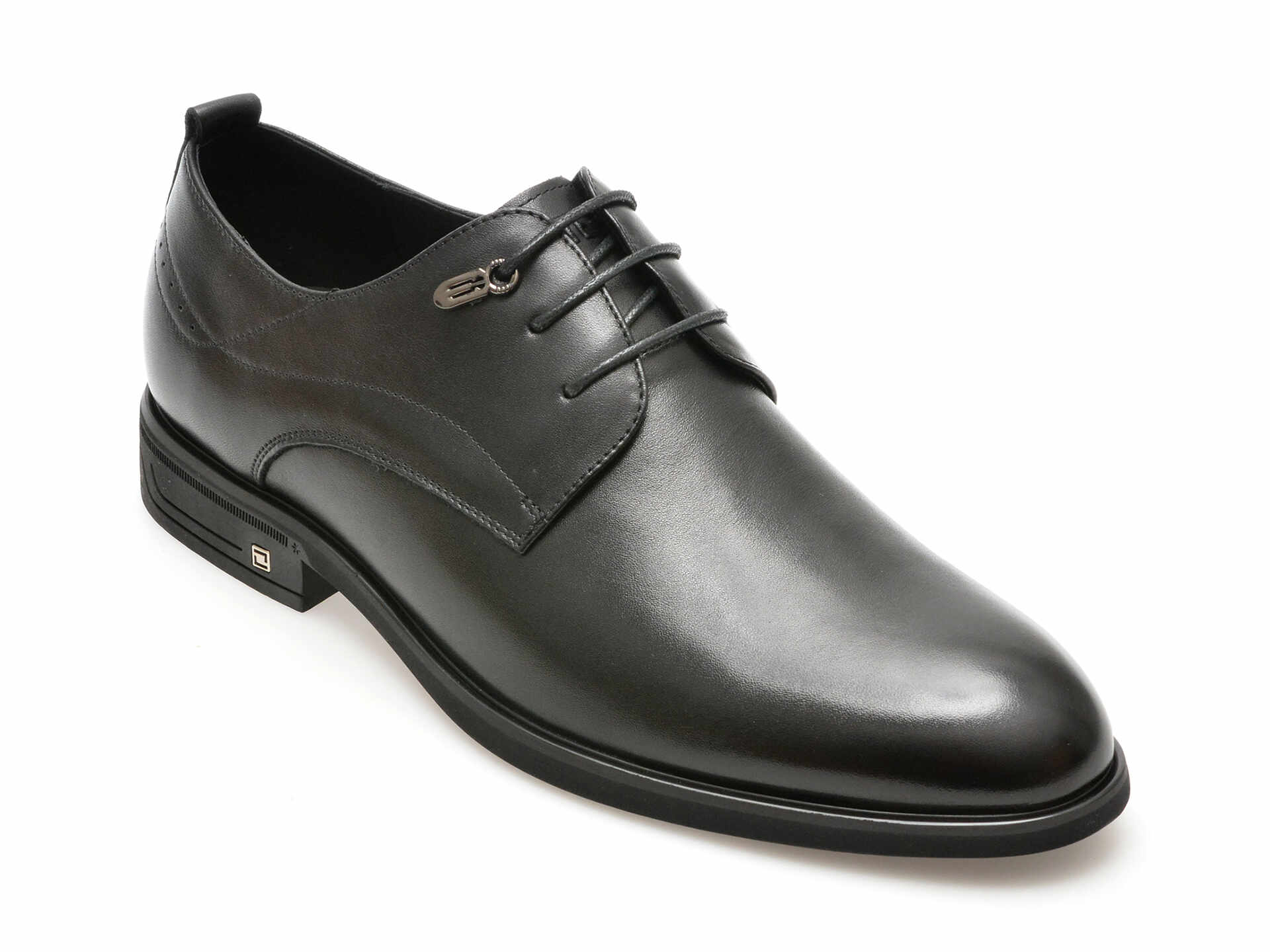 Pantofi casual OTTER negri, 37026, din piele naturala