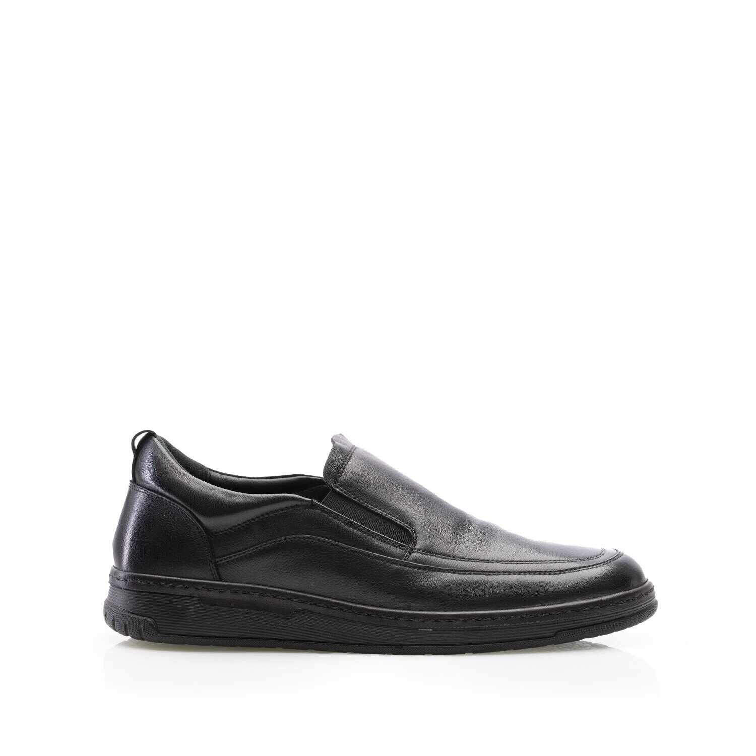 Pantofi casual bărbați din piele naturală, Leofex - Mostră 973 Negru Box