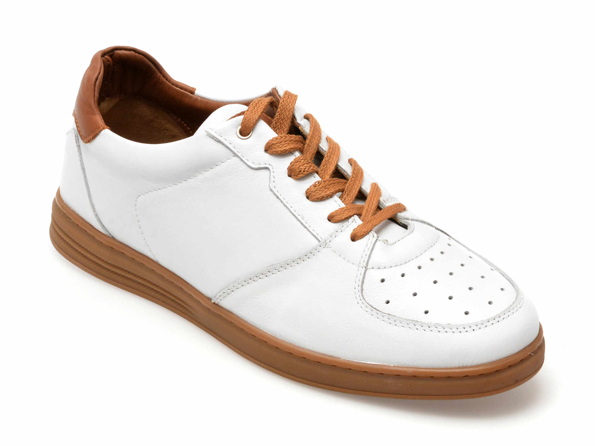 Pantofi casual GRYXX albi, 33948, din piele naturala