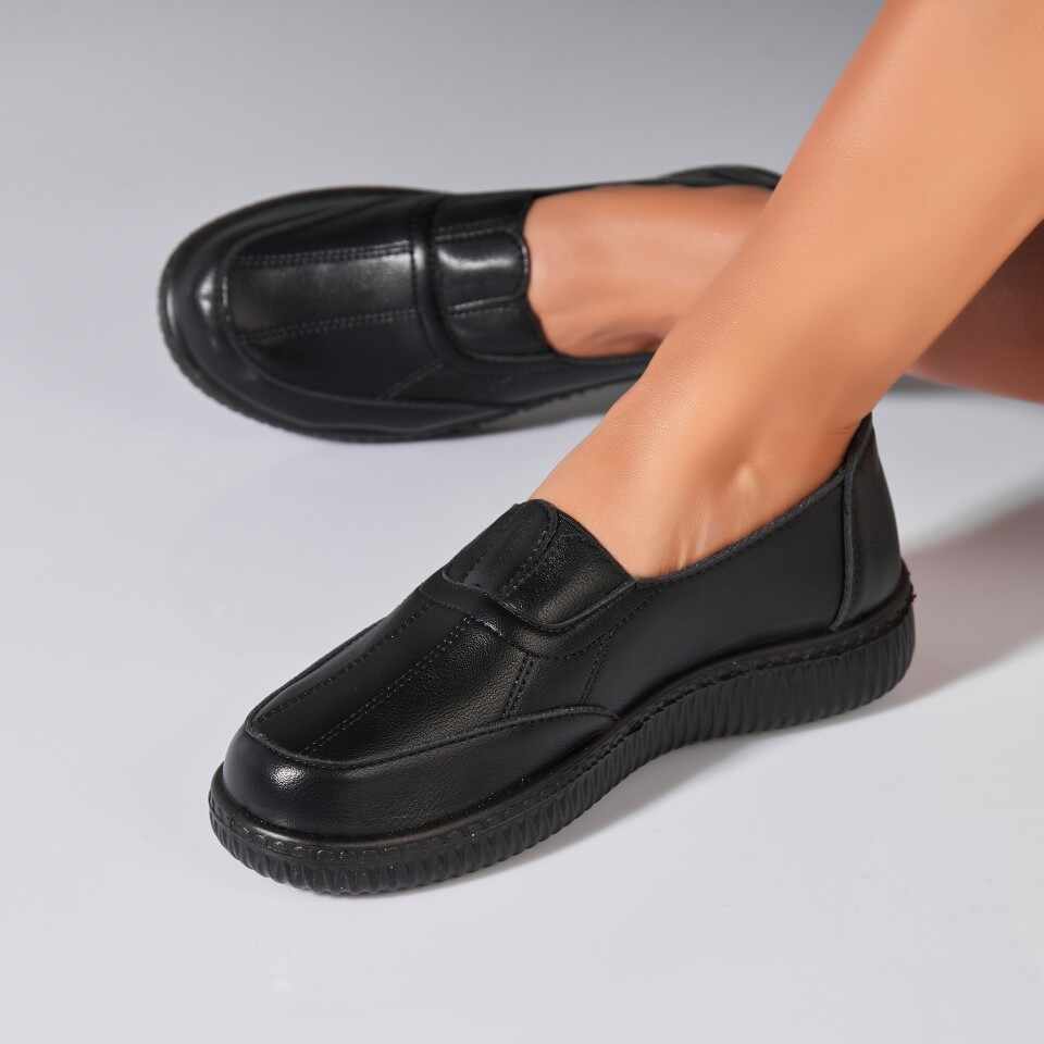 Pantofi dama casual Negri din Piele Ecologica Ayvah