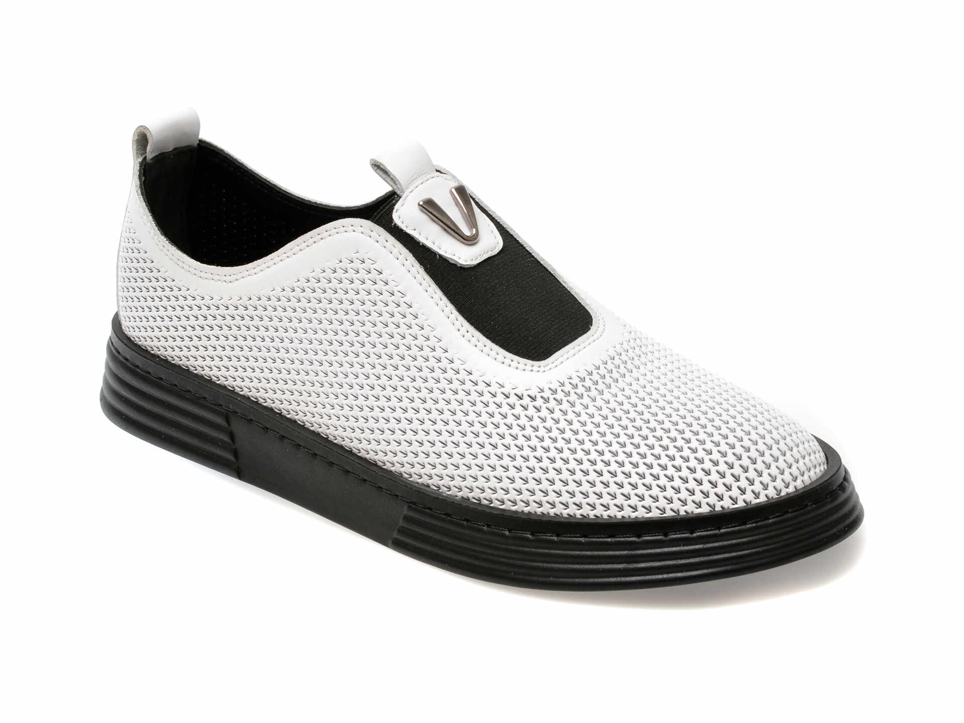 Pantofi casual GRYXX albi, 106Z3T, din piele naturala
