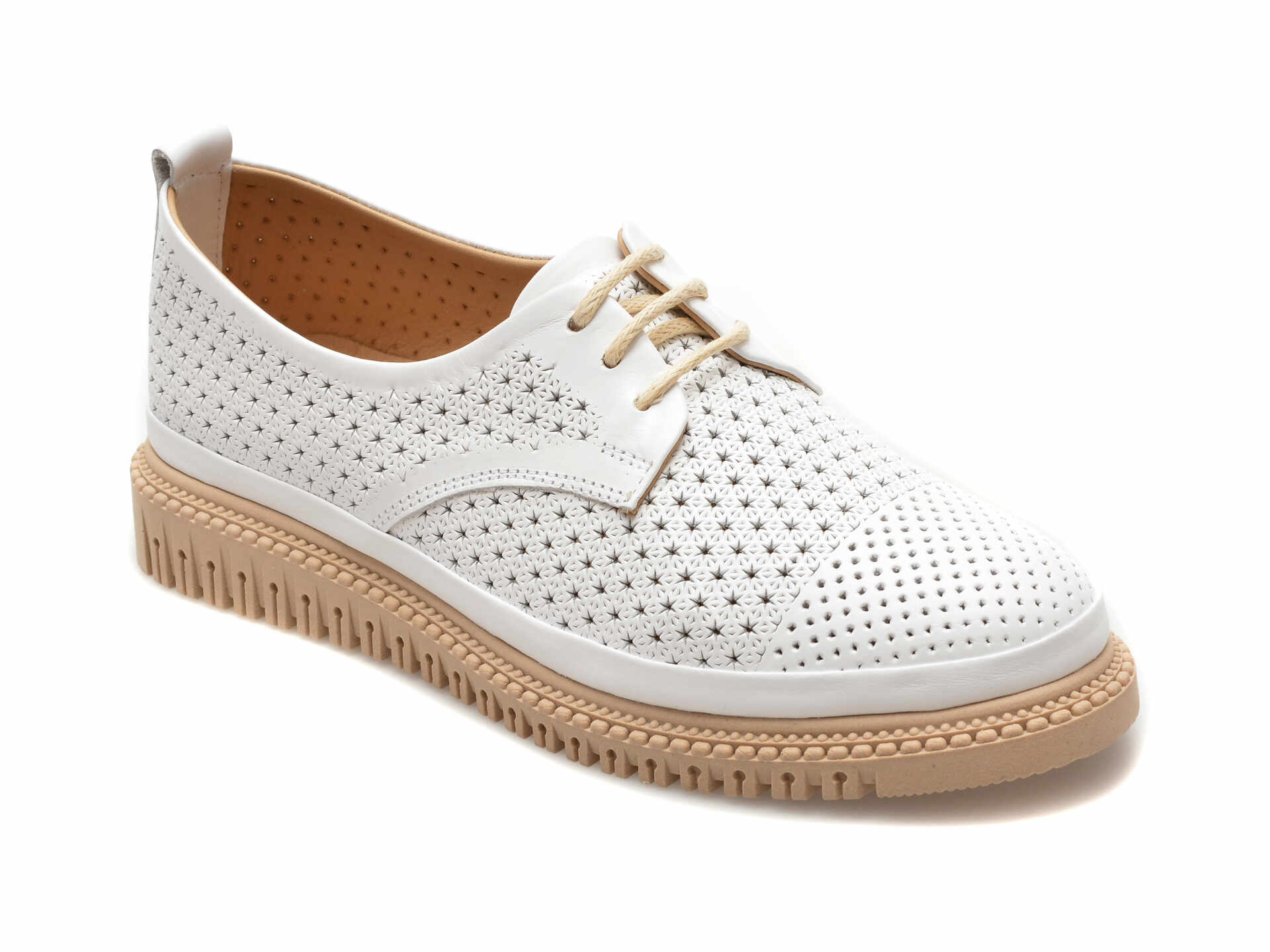 Pantofi casual GRYXX albi, 187232, din piele naturala
