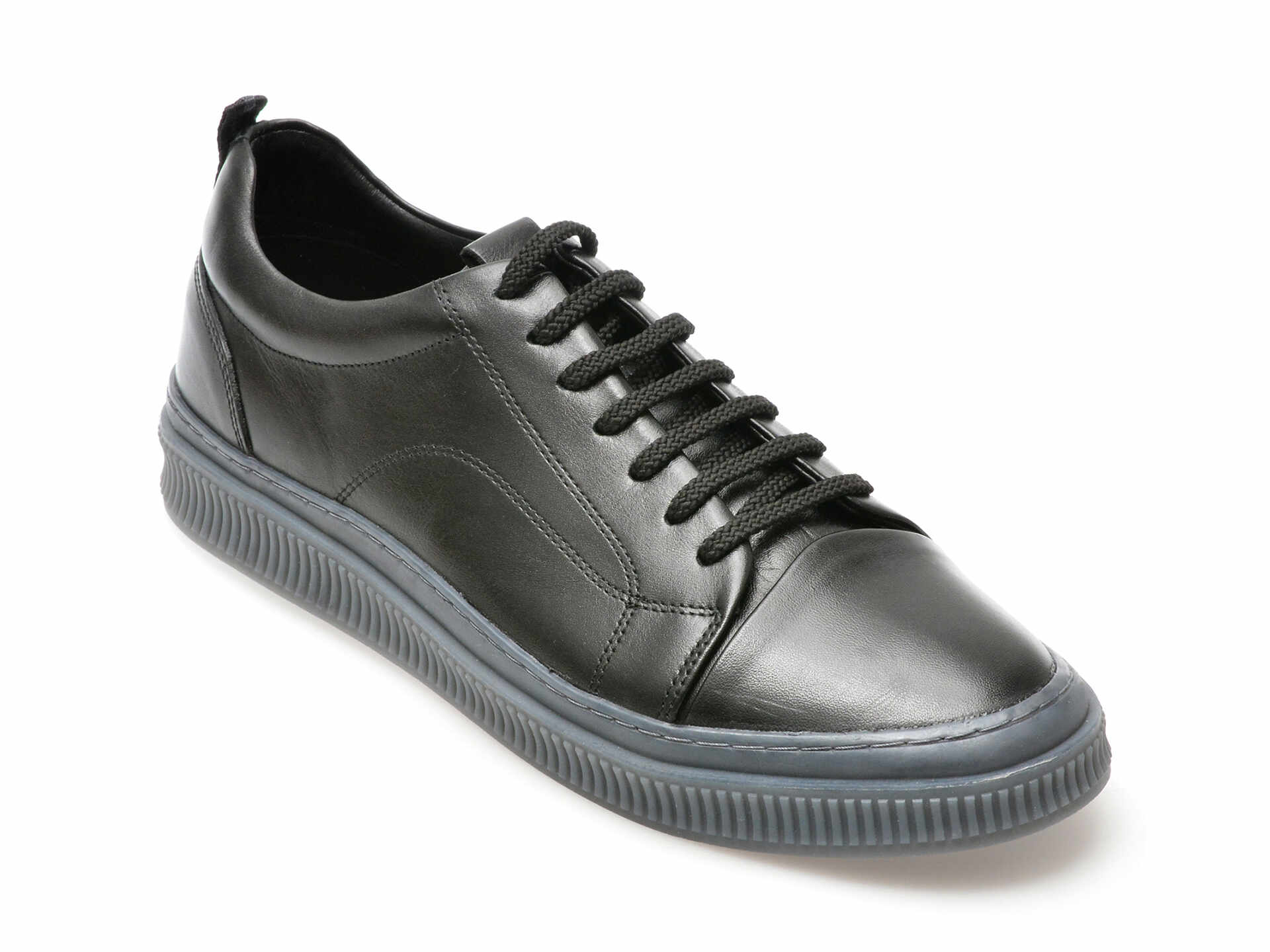 Pantofi casual OTTER negri, AST1, din piele naturala
