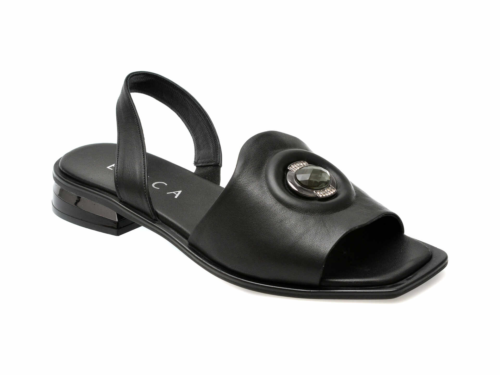 Sandale casual EPICA negre, 37217, din piele naturala