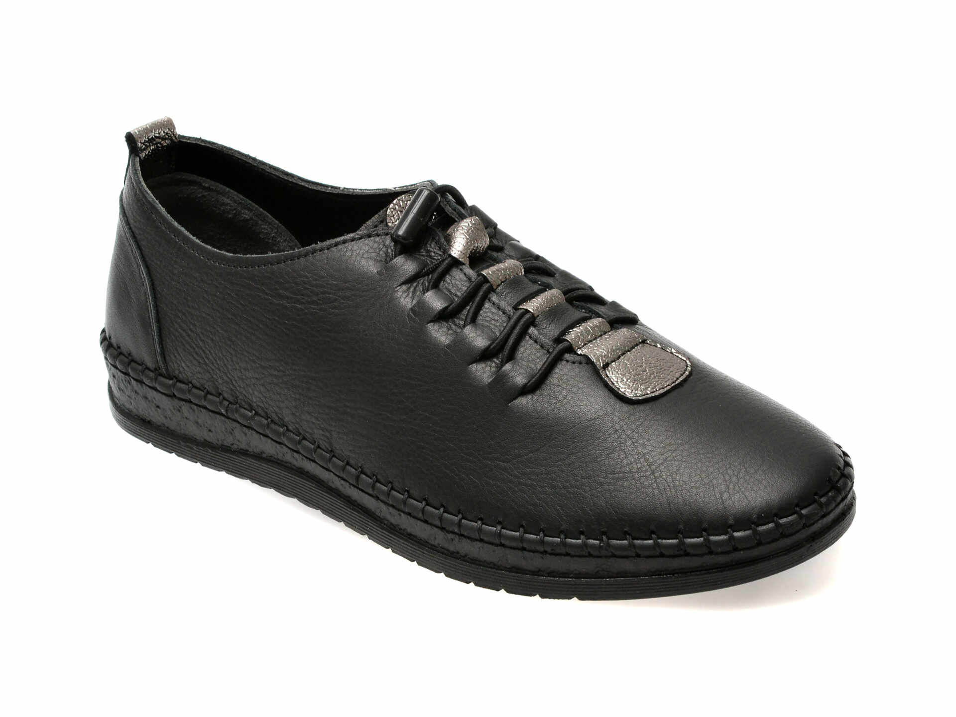 Pantofi casual FLAVIA PASSINI negri, CS703, din piele naturala