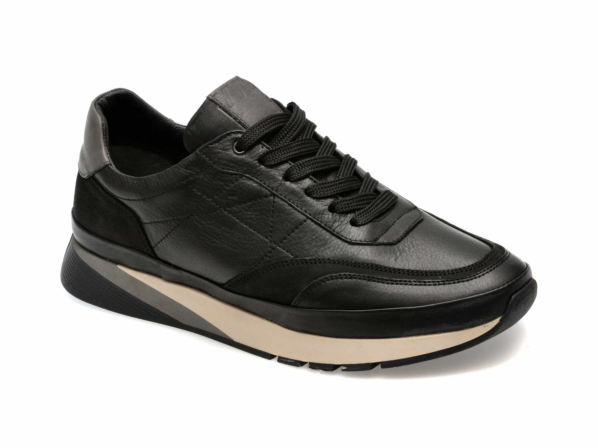 Pantofi casual GRYXX negri, AV5002, din piele naturala