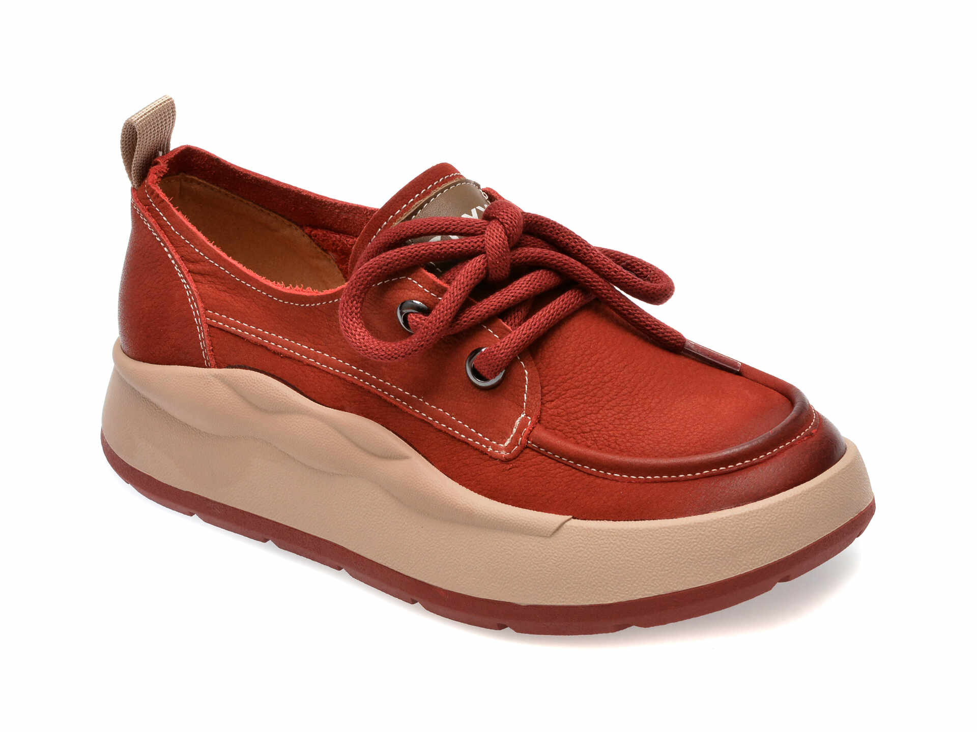 Pantofi casual GRYXX rosii, 63656, din piele naturala