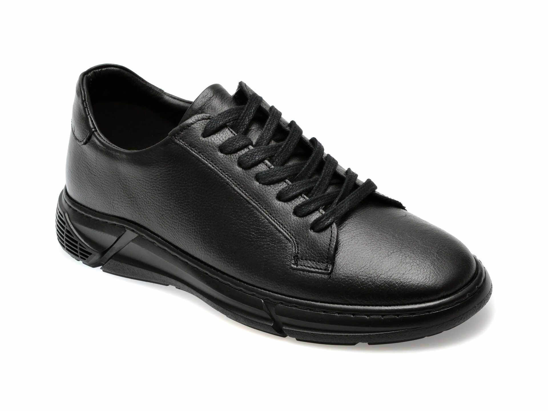 Pantofi casual BITE THE BULLET negri, ER804, din piele naturala