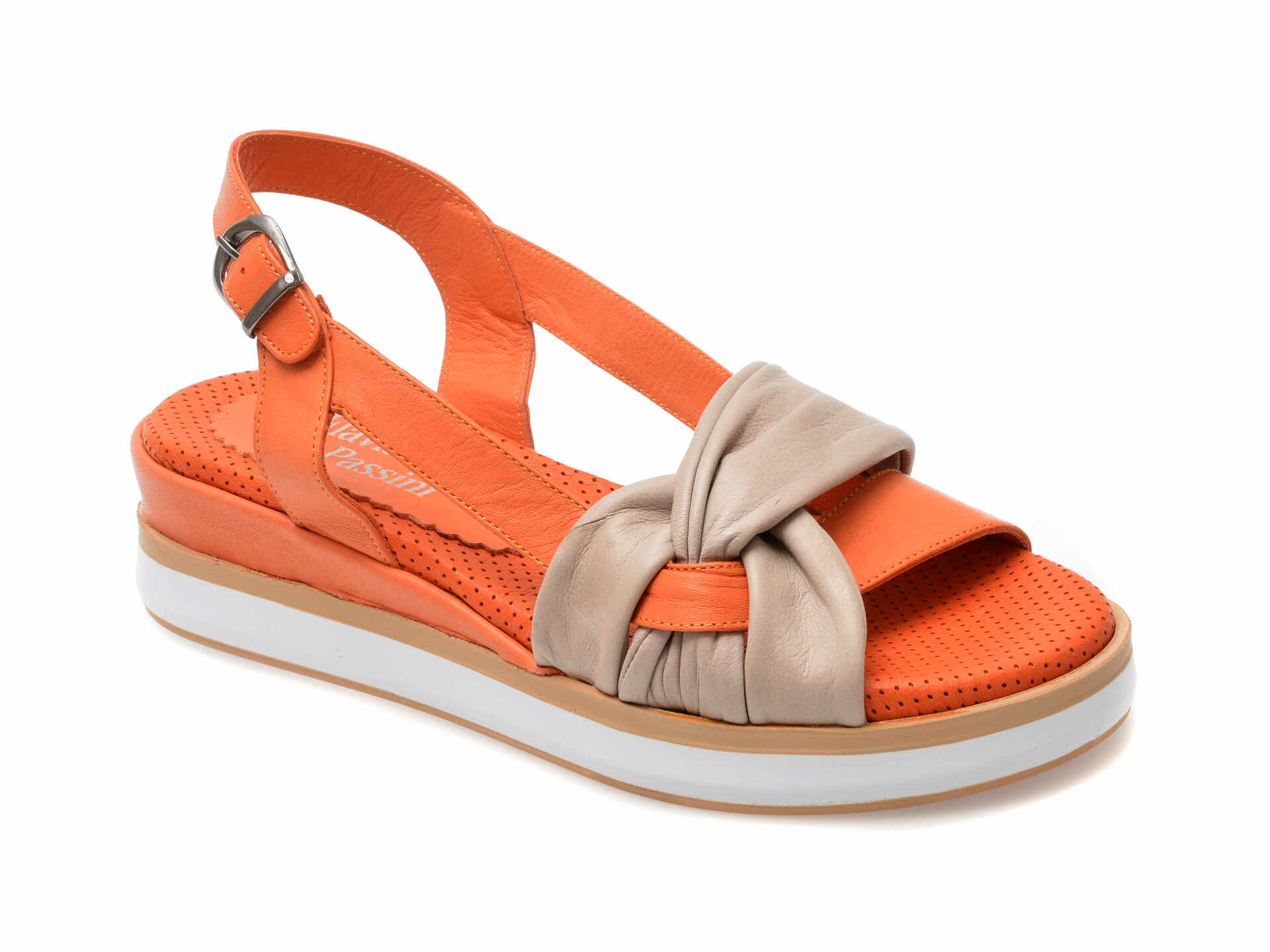 Sandale casual FLAVIA PASSINI portocalii, 6002, din piele naturala