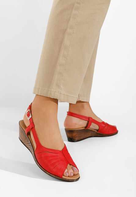 Sandale cu talpa ortopedica Lovara rosii
