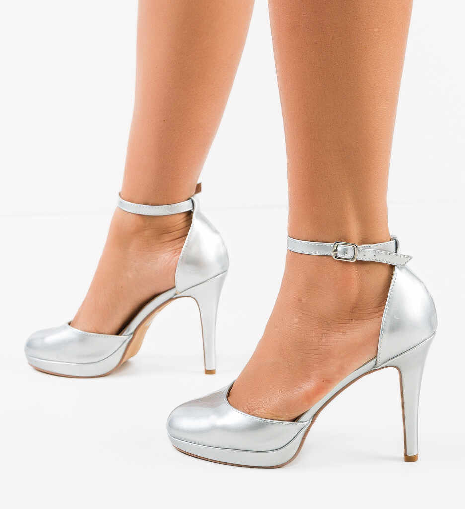 Pantofi dama Cryst Argintii