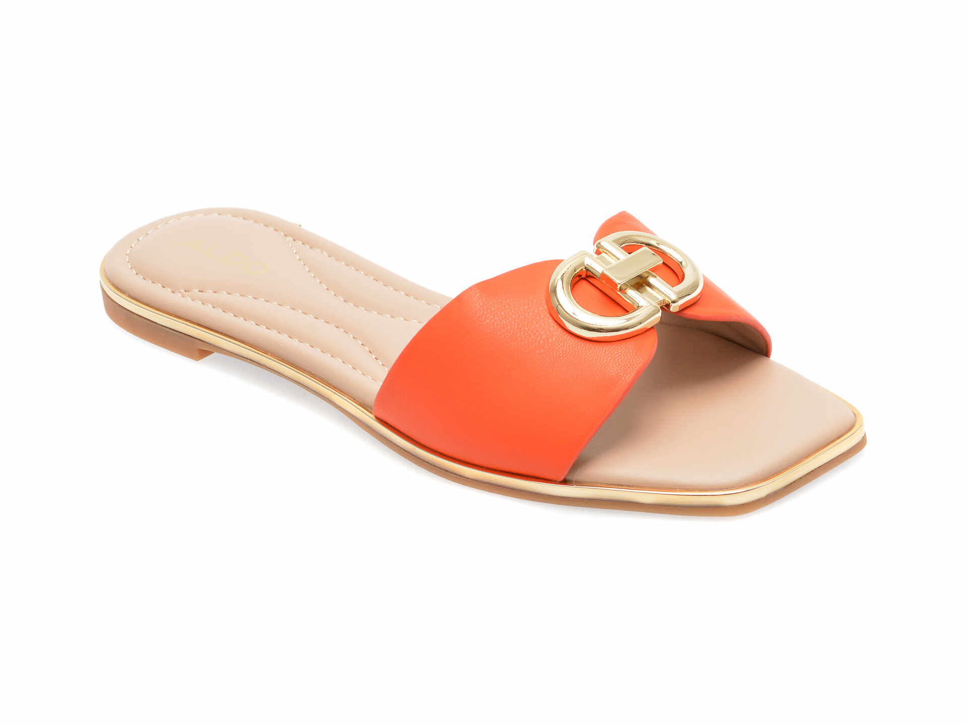 Papuci ALDO portocalii, BELLENOR820, din piele ecologica