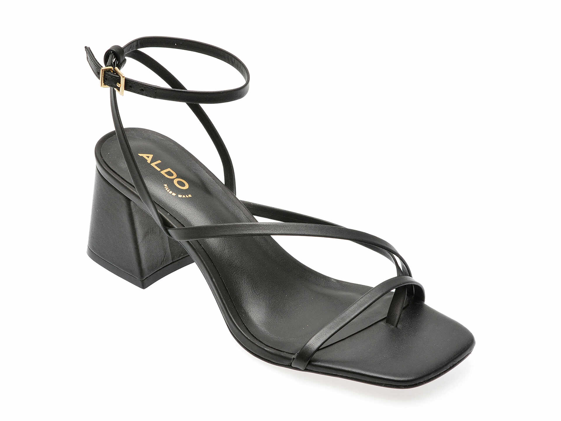 Sandale casual ALDO negre, 13655410, din piele naturala