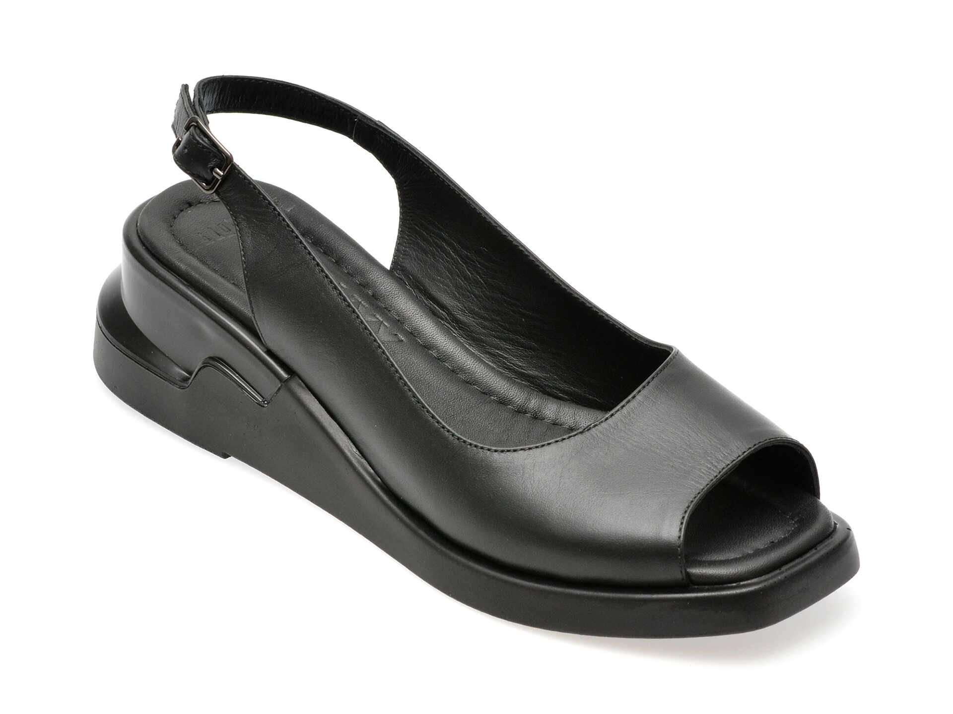 Sandale casual GRYXX negre, 161410, din piele naturala