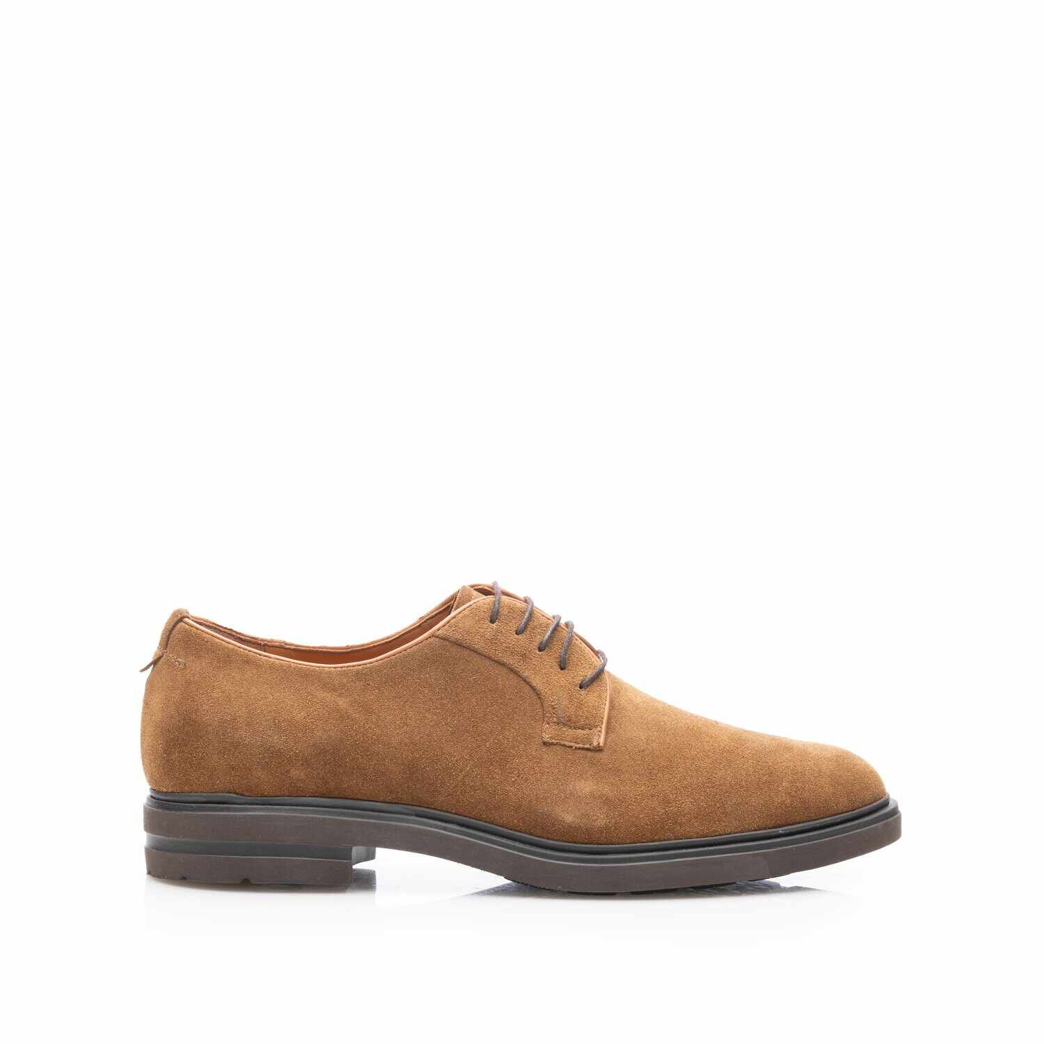 Pantofi casual bărbați din piele naturală, Leofex - 699 Cognac Velur