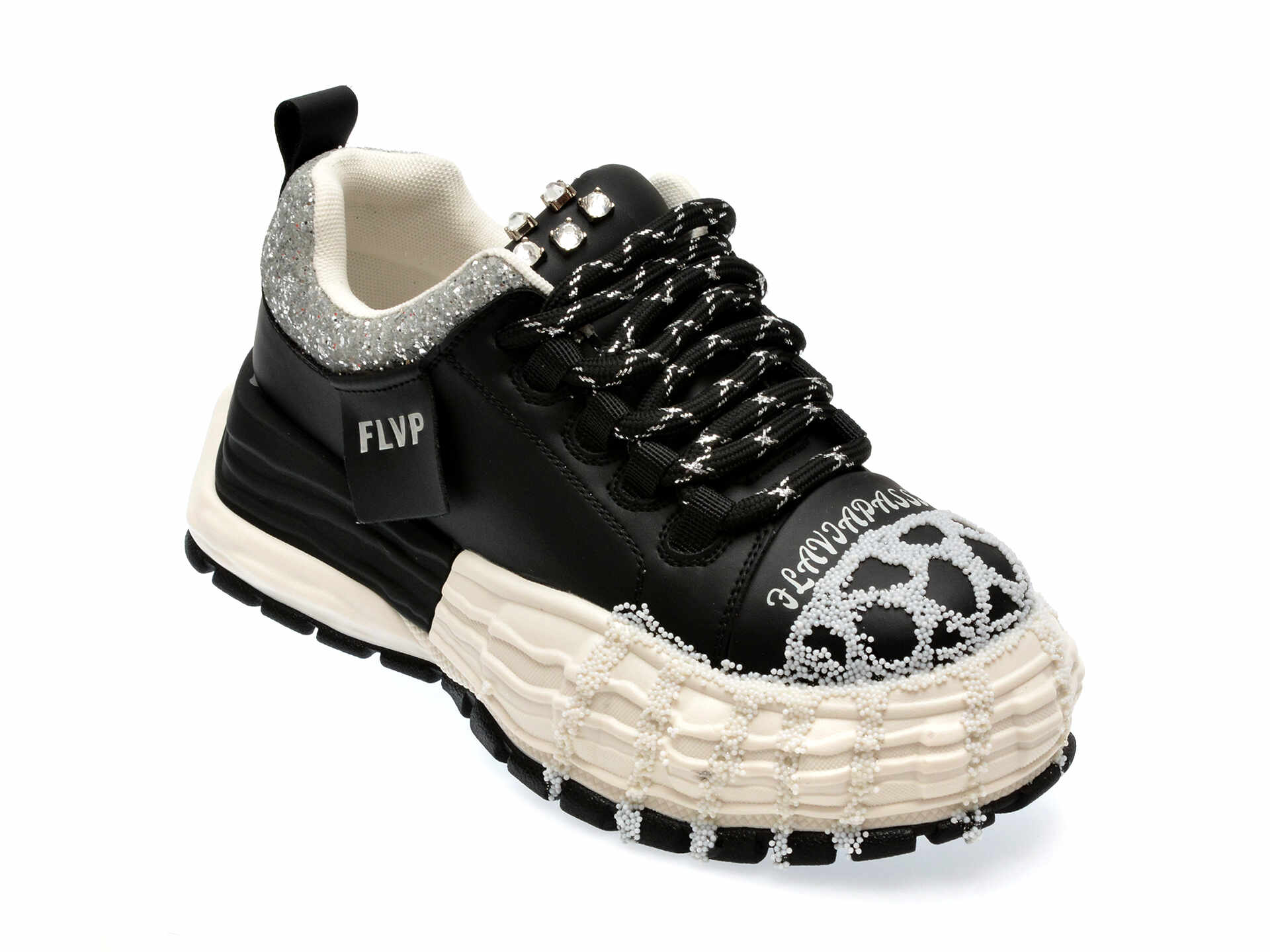 Pantofi sport FLAVIA PASSINI negri, 20246, din piele naturala