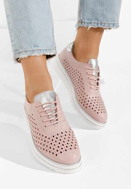 Pantofi casual dama piele Odisea roz