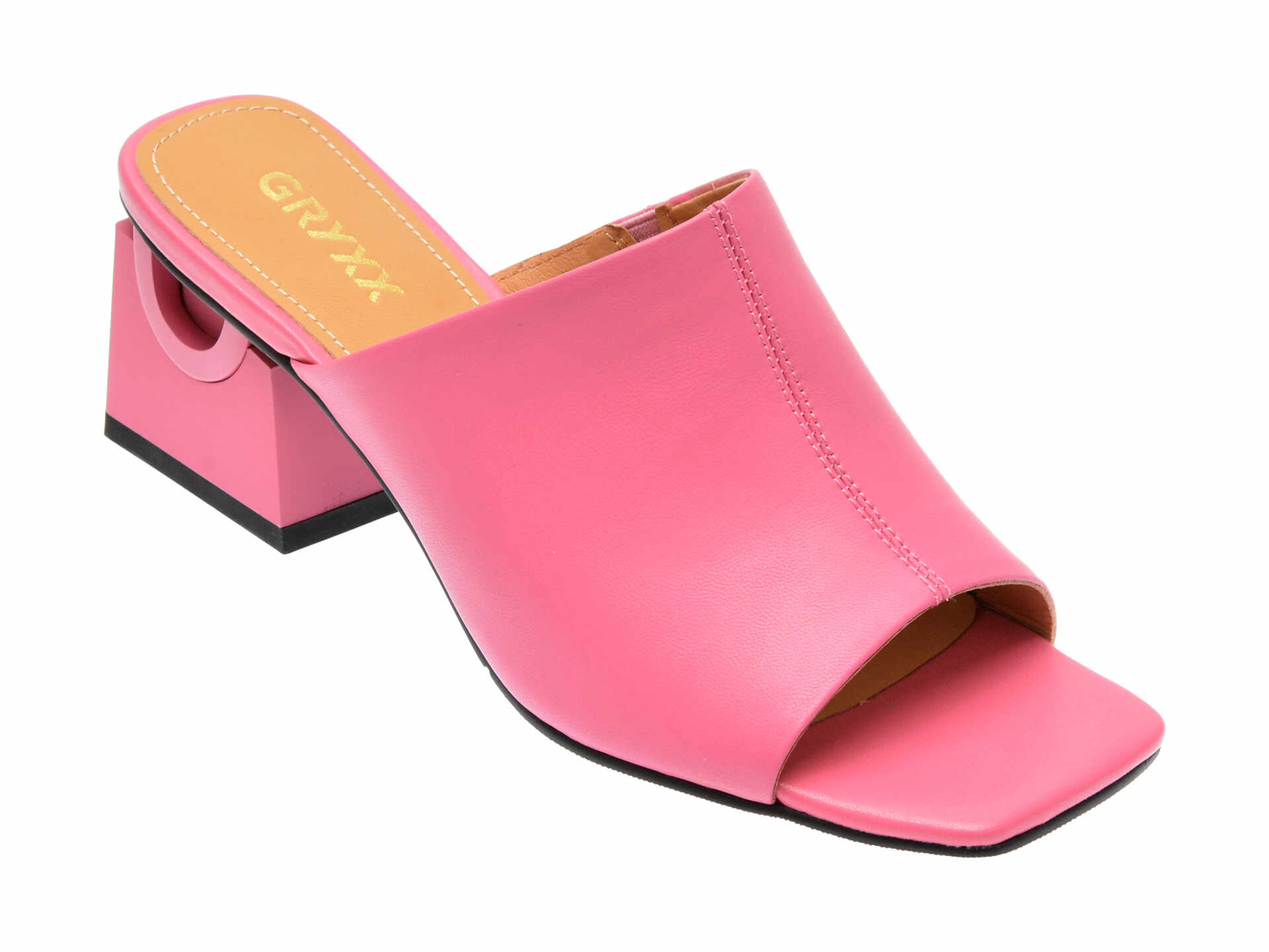 Papuci casual GRYXX roz, LD593, din piele naturala