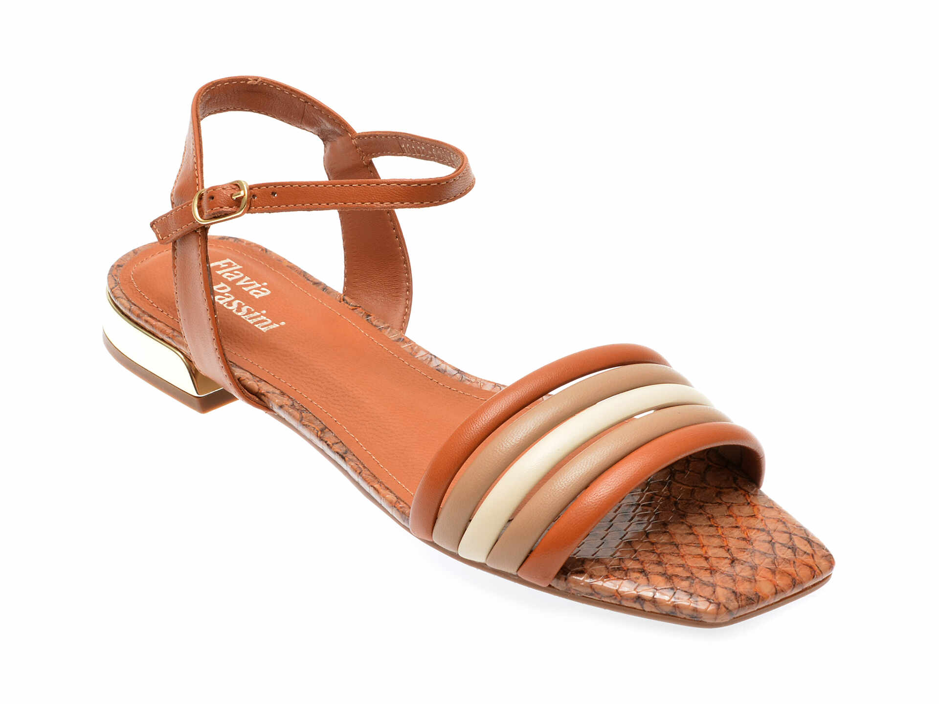 Sandale casual FLAVIA PASSINI maro, 1012691, din piele naturala