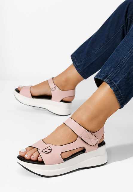 Sandale cu platformă Blueberry roz