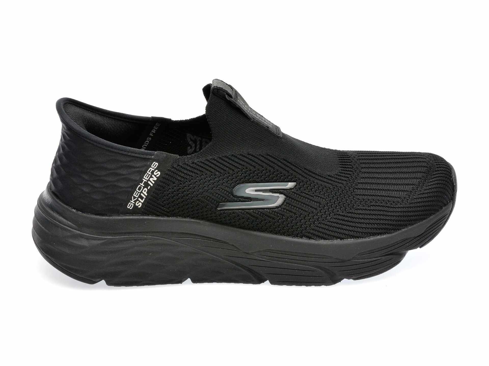 Pantofi sport SKECHERS negri, MAX CUSHIONING ELITE, din material textil
