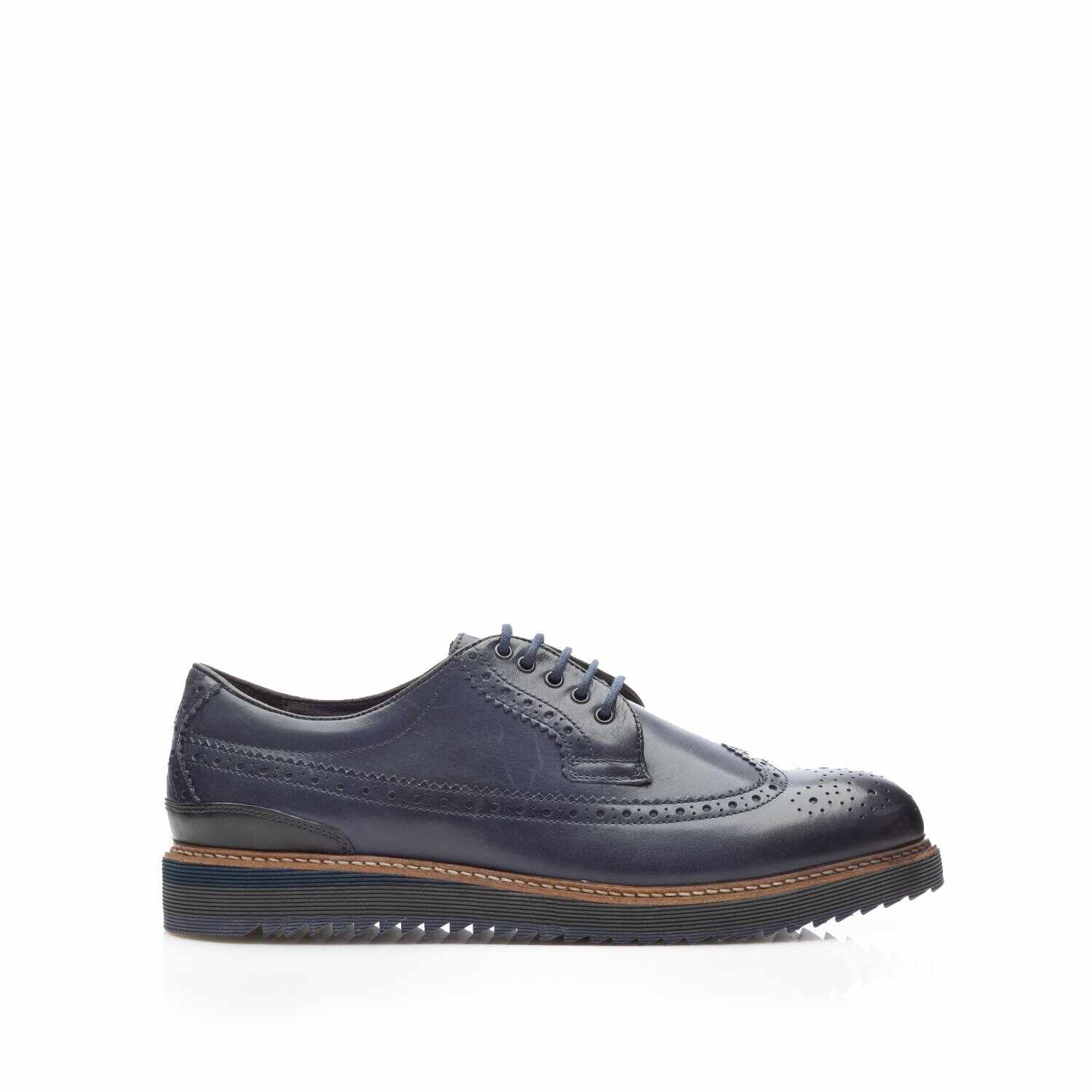 Pantofi casual bărbați din piele naturală, Leofex - 846-1 Blue Box