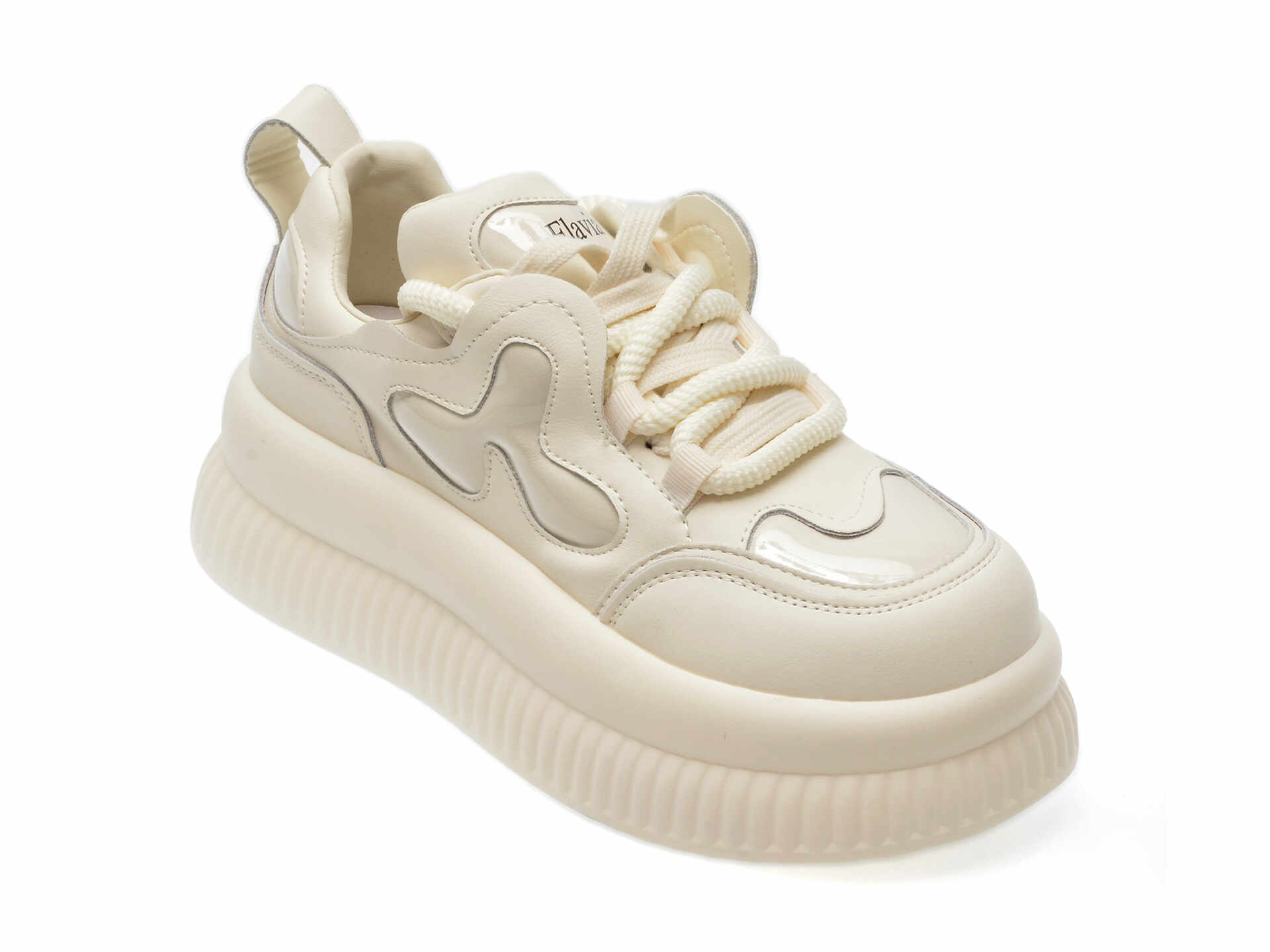 Pantofi casual FLAVIA PASSINI albi, 11910, din piele naturala