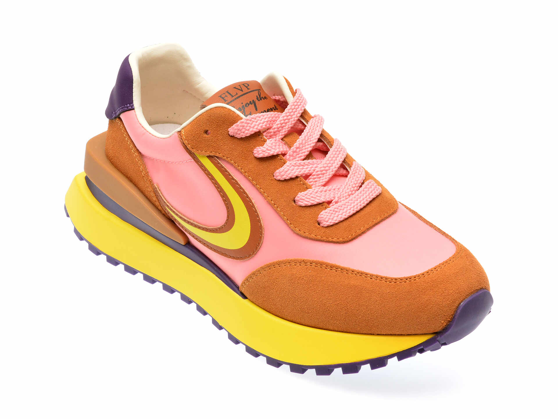 Pantofi sport FLAVIA PASSINI roz, 31C07, din material textil si piele intoarsa