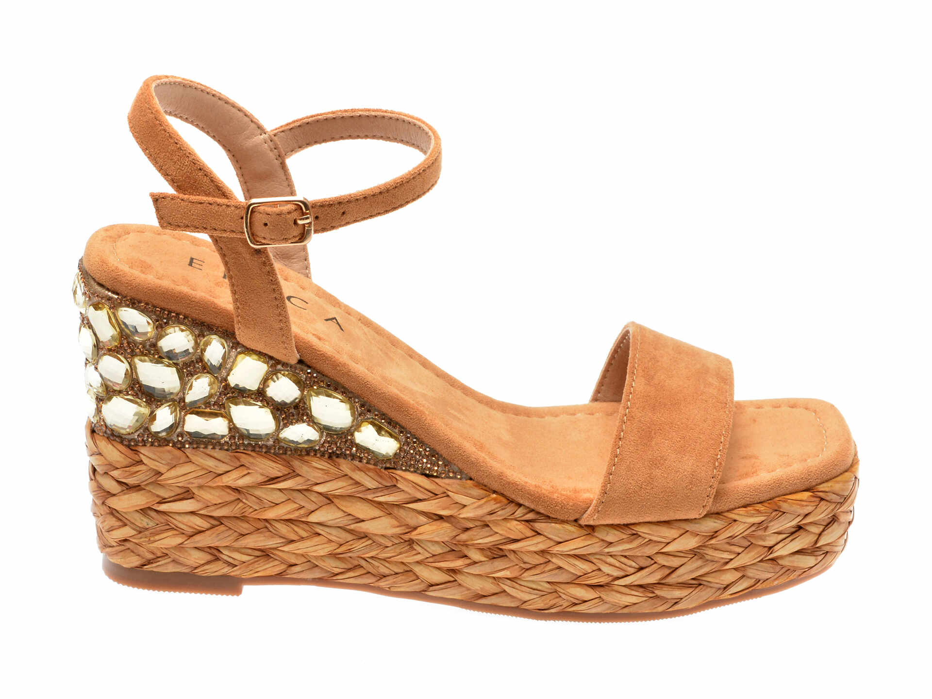 Sandale casual EPICA maro, 110701, din material textil