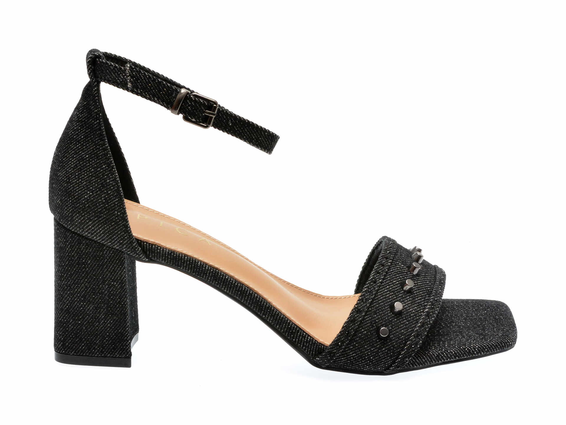 Sandale casual EPICA negre, 110739, din material textil