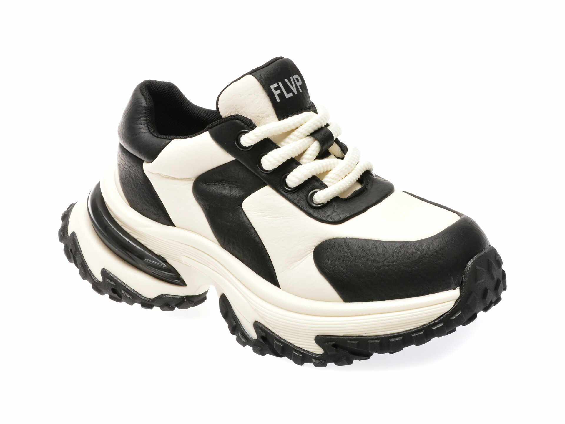 Pantofi casual FLAVIA PASSINI alb-negru, 2120, din piele naturala