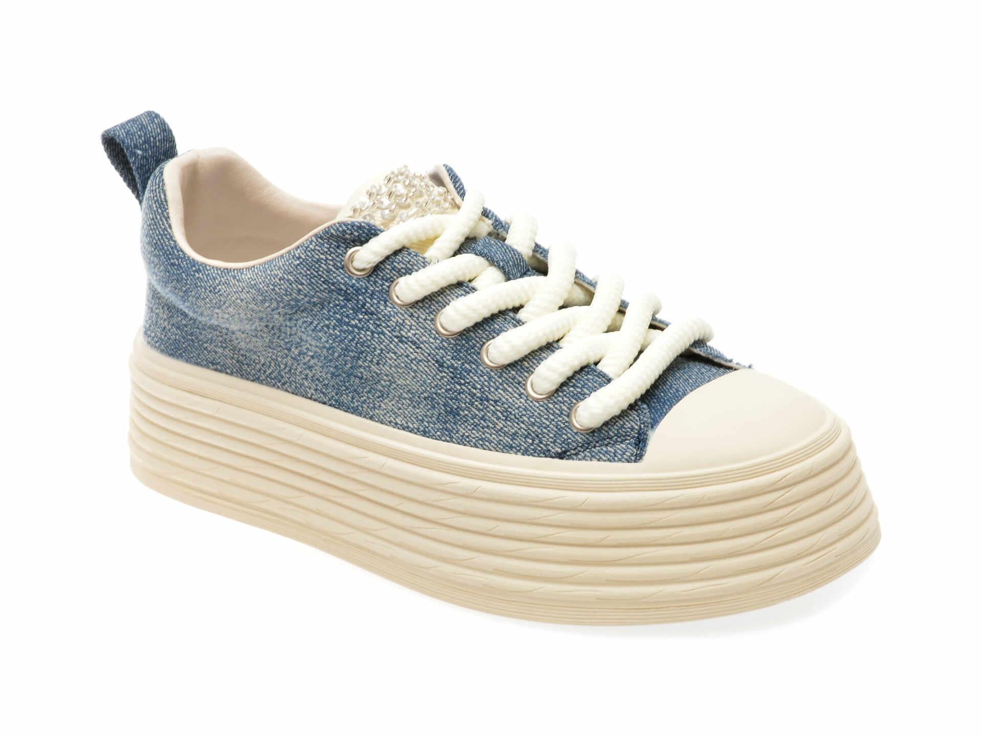 Pantofi casual FLAVIA PASSINI albastri, 753925, din material textil