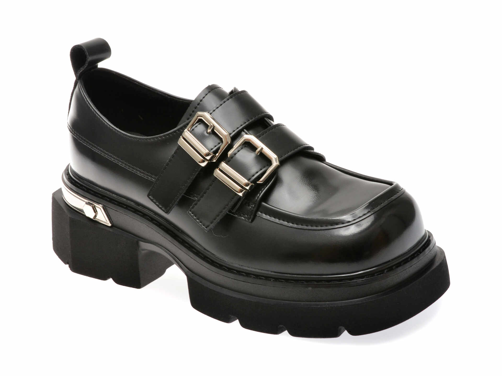 Pantofi casual FLAVIA PASSINI negri, 7266, din piele naturala