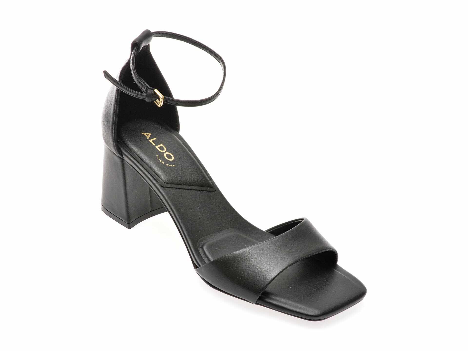 Sandale casual ALDO negre, 13774216, din piele naturala
